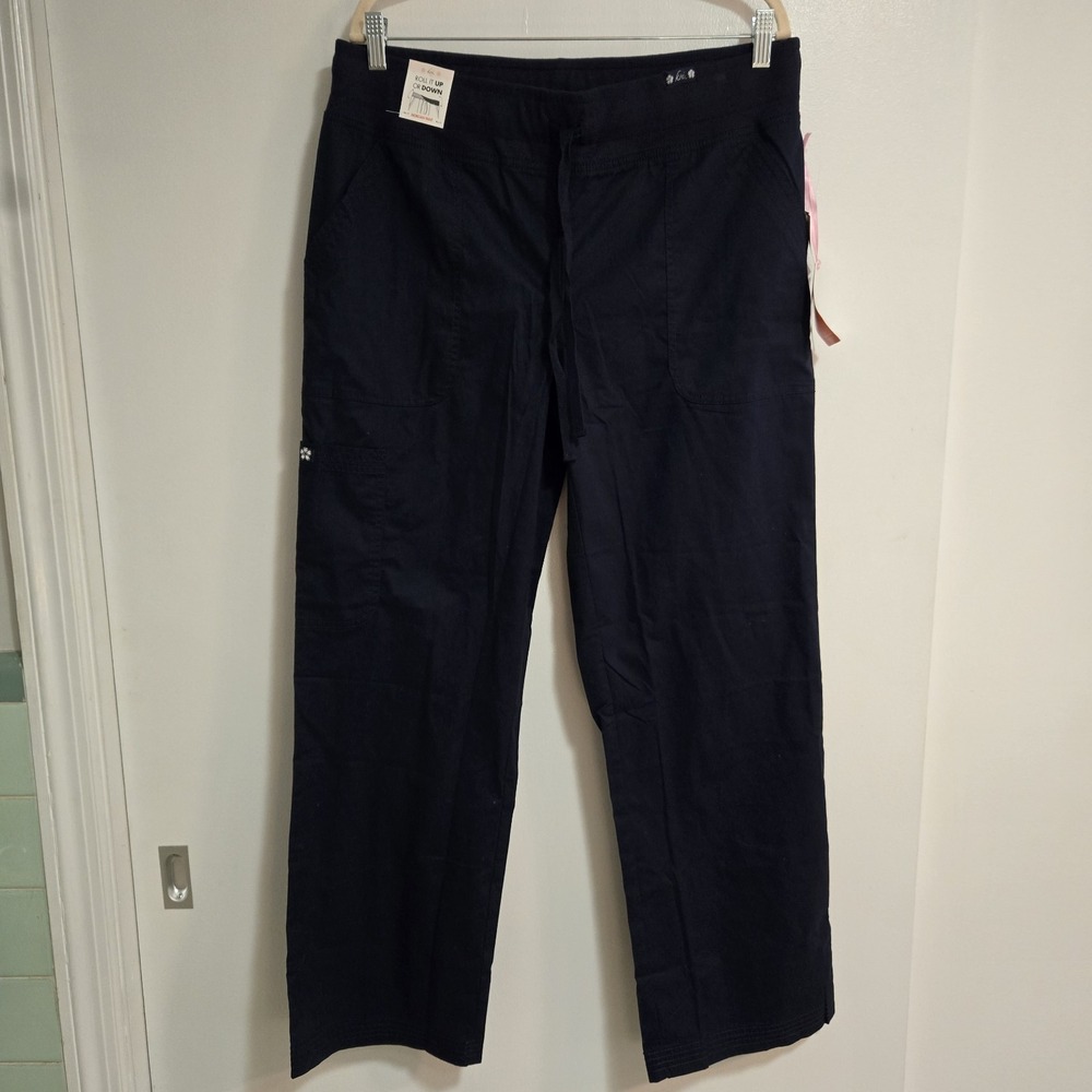 Koi Scrub Pants‎ Women's LARGE Reg True Navy Blue Morgan Nursing Medical NEW